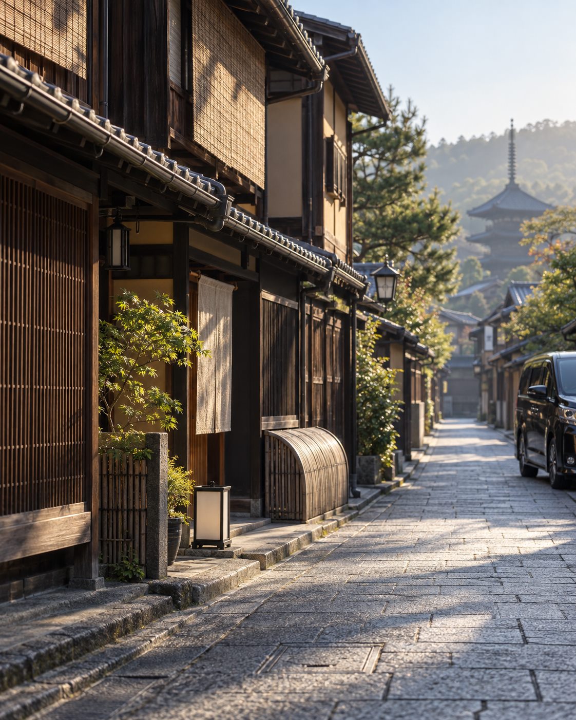 A quiet street in Kyoto, Japan